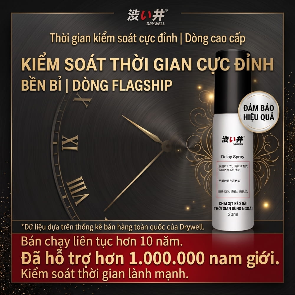 Xịt chống xuất tinh sớm DryWell Shibui D-10 30ml chính hãng, dung tích lớn