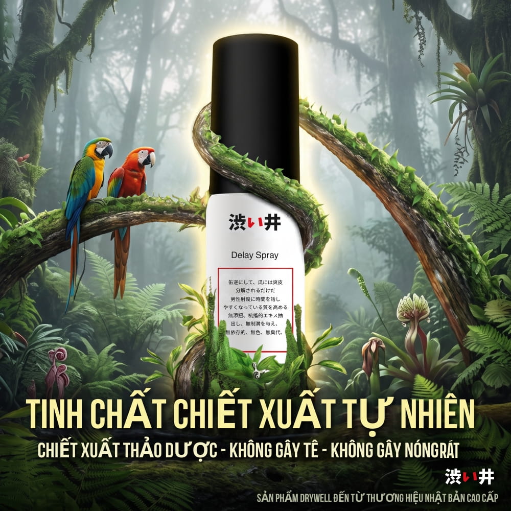 Xịt chống xuất tinh sớm DryWell D-21 15ml chính hãng, hộp đen sang trọng