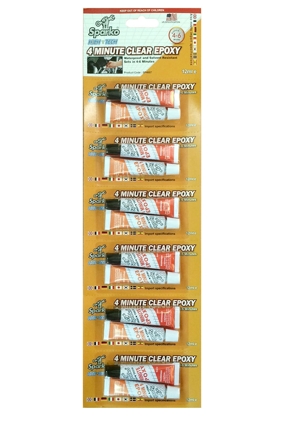 Keo AB 12ml Sparko(6 cặp/dây)