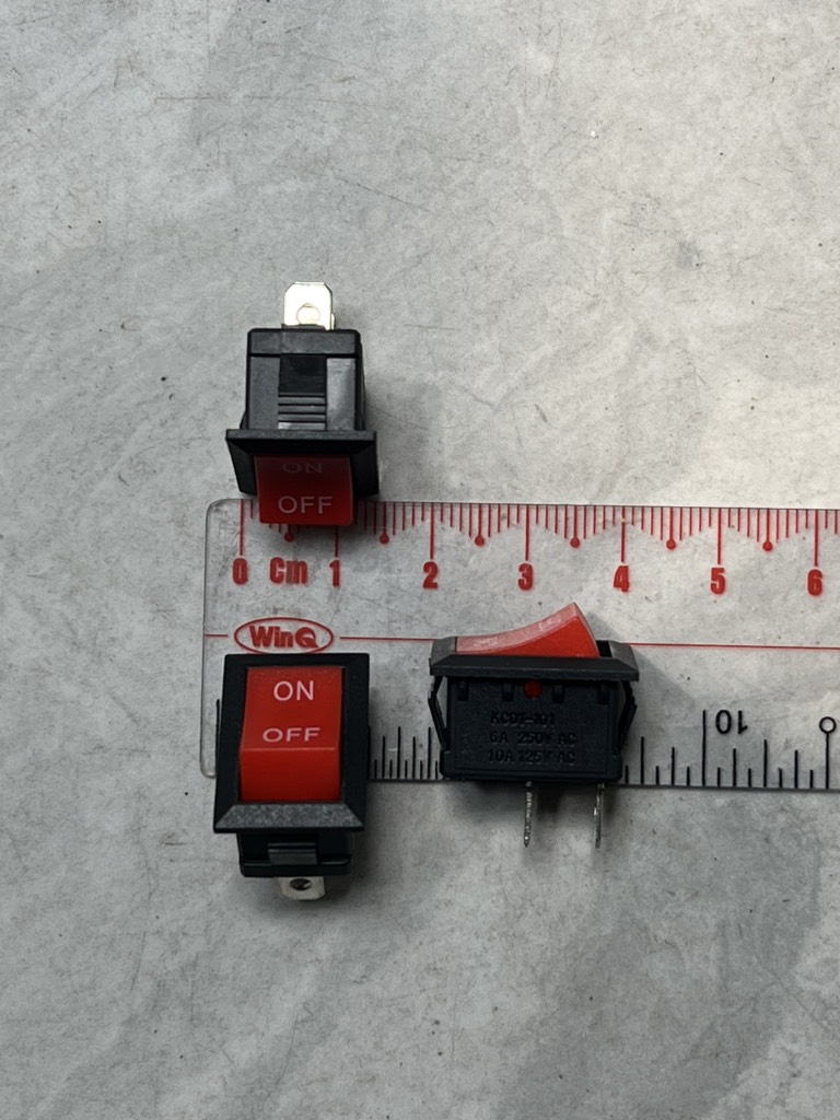 Công tắc bập bênh chữ nhật 2 chân nhỏ(tốt 6A)