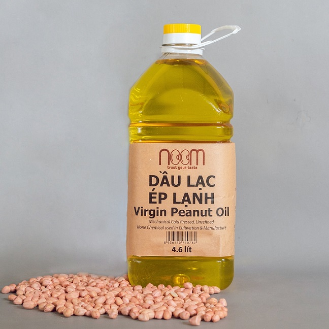 Dầu lạc ép lạnh Noom (500ml/1.9L/ 4.6L) - chiên nhiệt độ cao 230 độ C