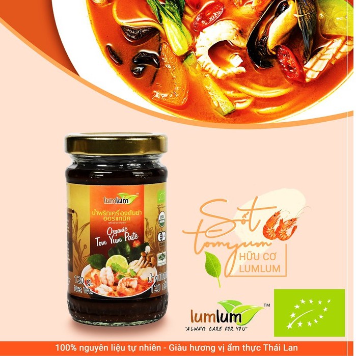Sốt Tom Yum Hữu cơ 120g Lumlum