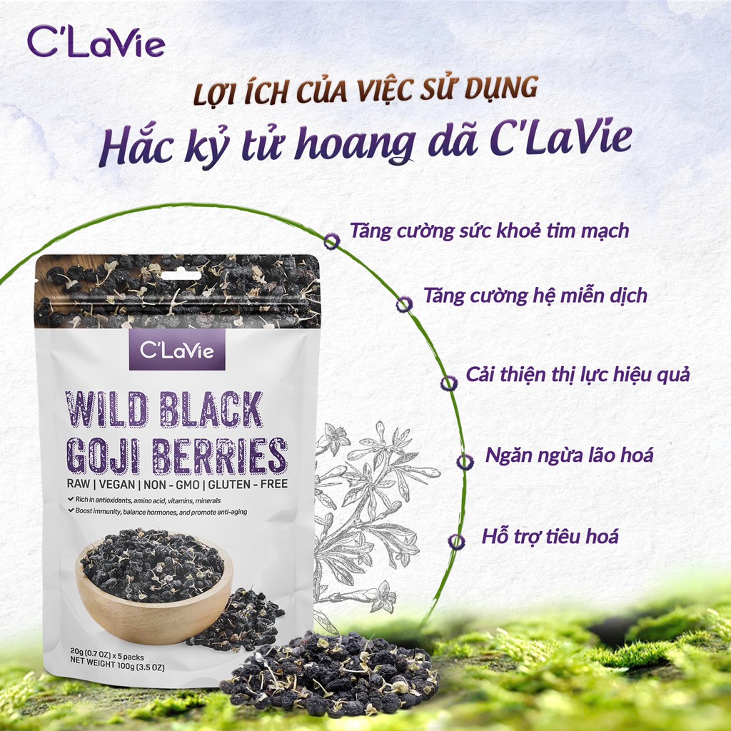 Hắc kỷ tử hoang dã 100g (20g x 5 gói) - C'Lavie