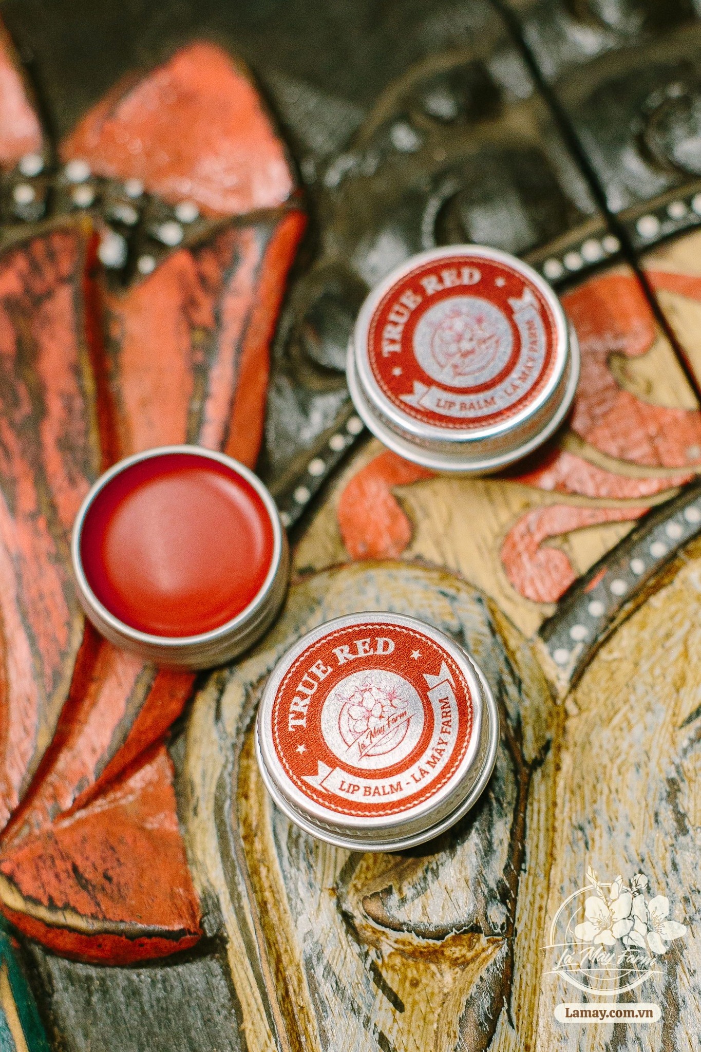 Son dưỡng môi thiên nhiên (không màu/ đỏ cam/ đỏ đất) - Lá Mây farm