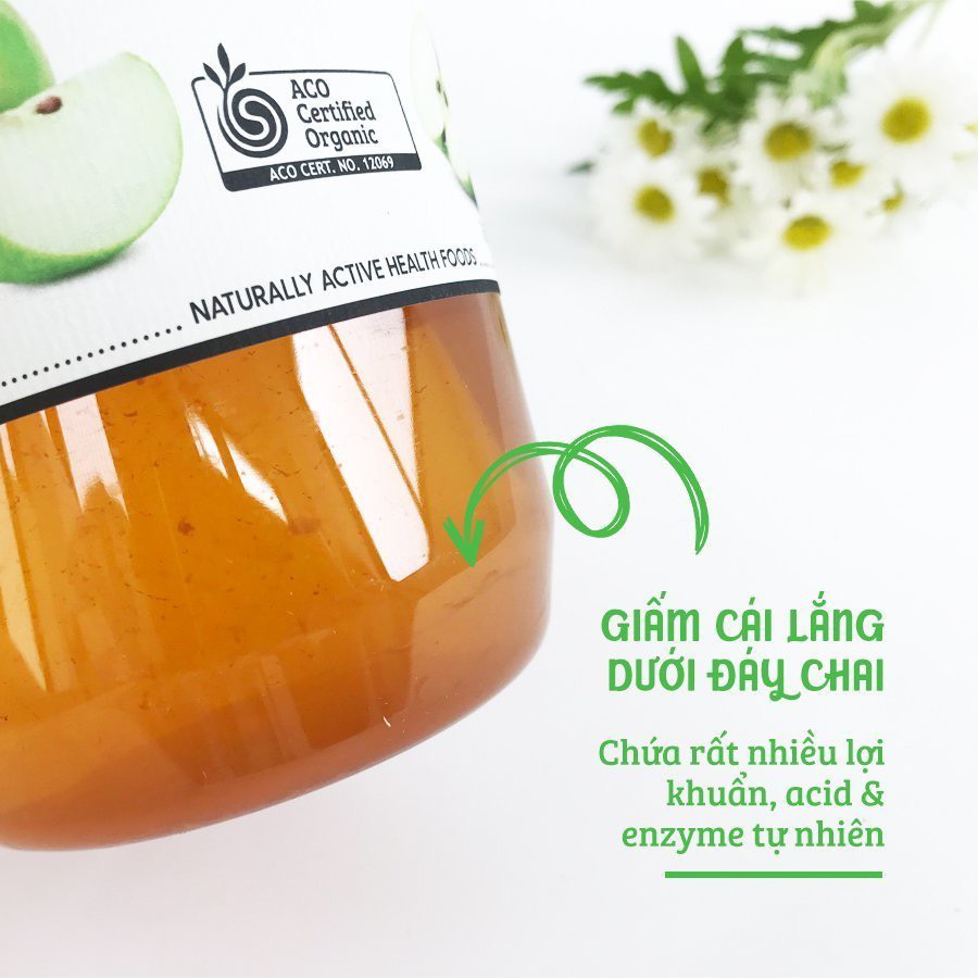 Giấm táo hữu cơ có giấm cái Barnes Natural 500ml