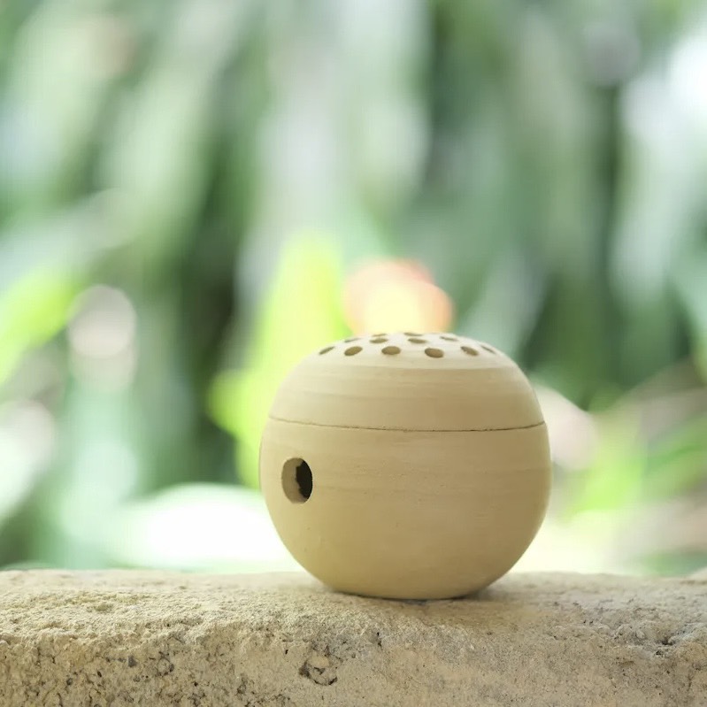 Lư Gốm Đốt Nụ Nhang Phước Tích – Incense Cone Holder - Bèo Tấm