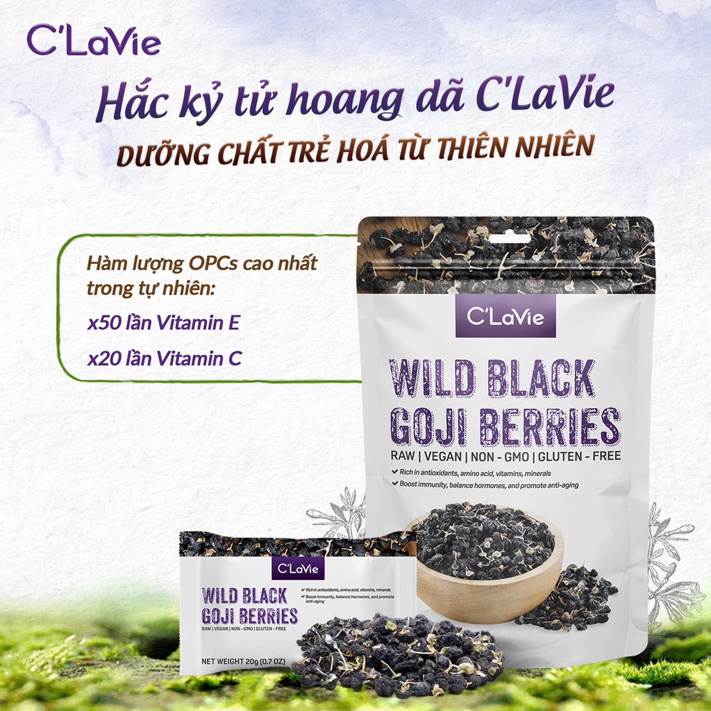Hắc kỷ tử hoang dã 100g (20g x 5 gói) - C'Lavie