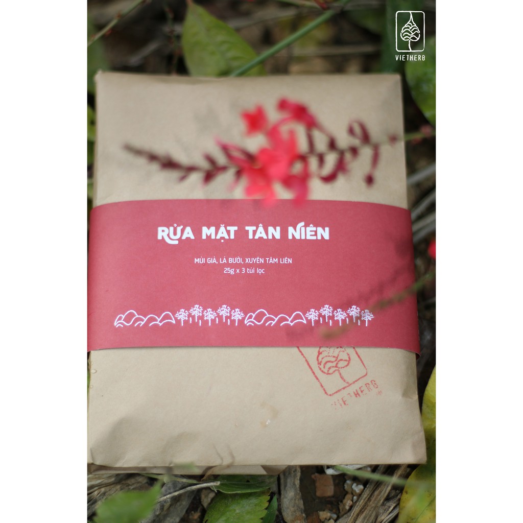 RỬA MẶT TÂN NIÊN (Mùi già, lá bưởi, xuyên tâm liên) - VietHerb