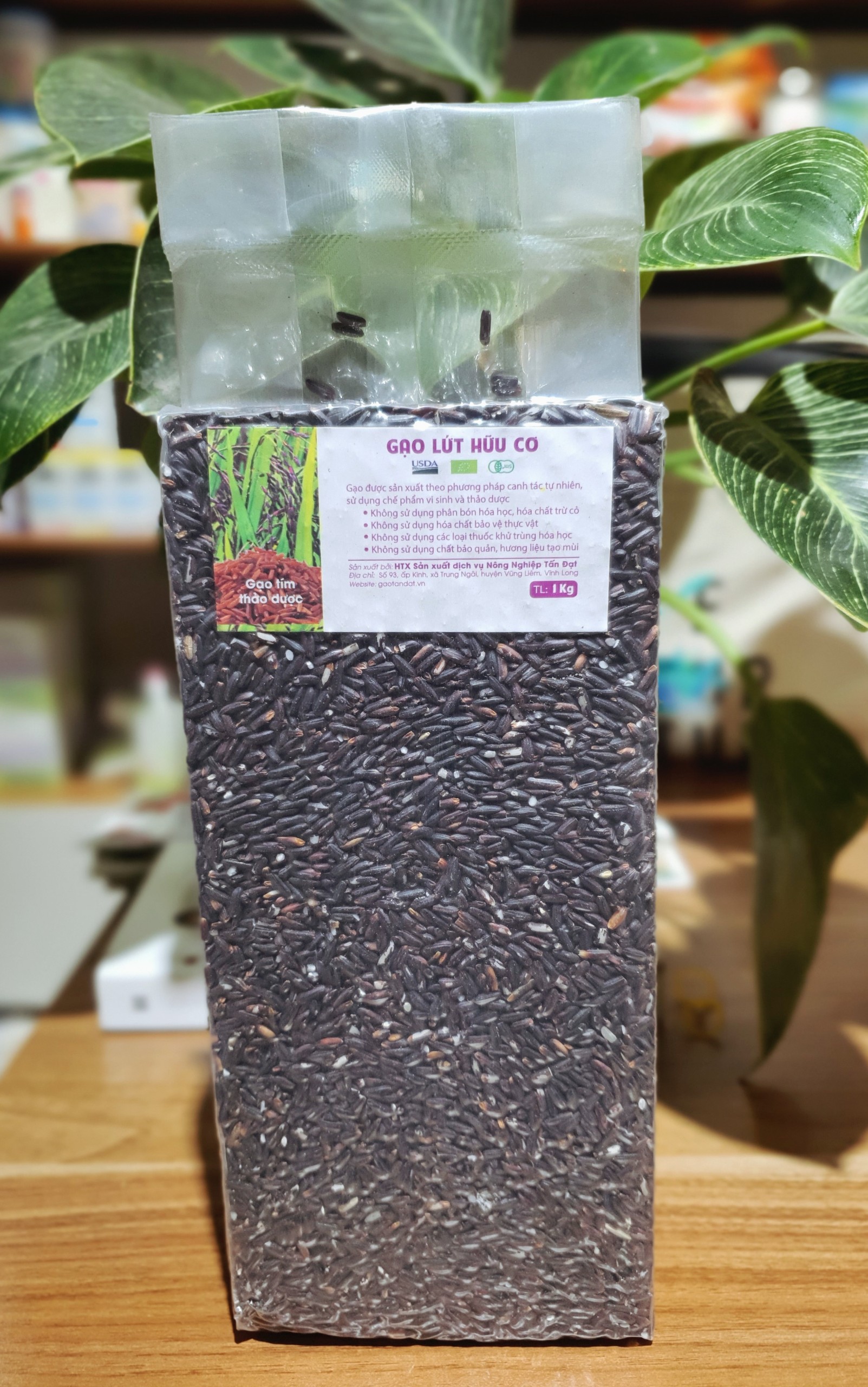 Gạo lứt tím thảo dược hữu cơ USDA EU 1kg