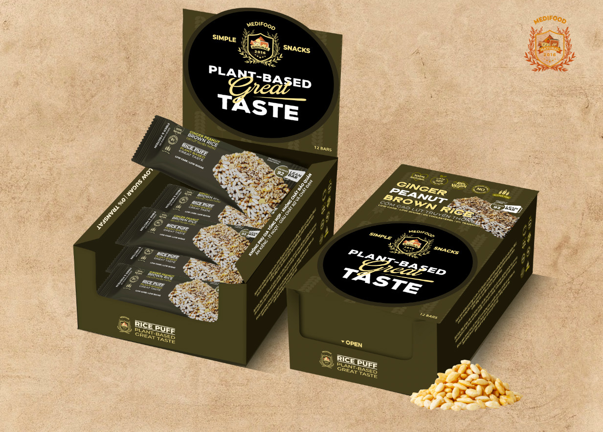 Thanh bánh lẻ Cốm gạo Medifood