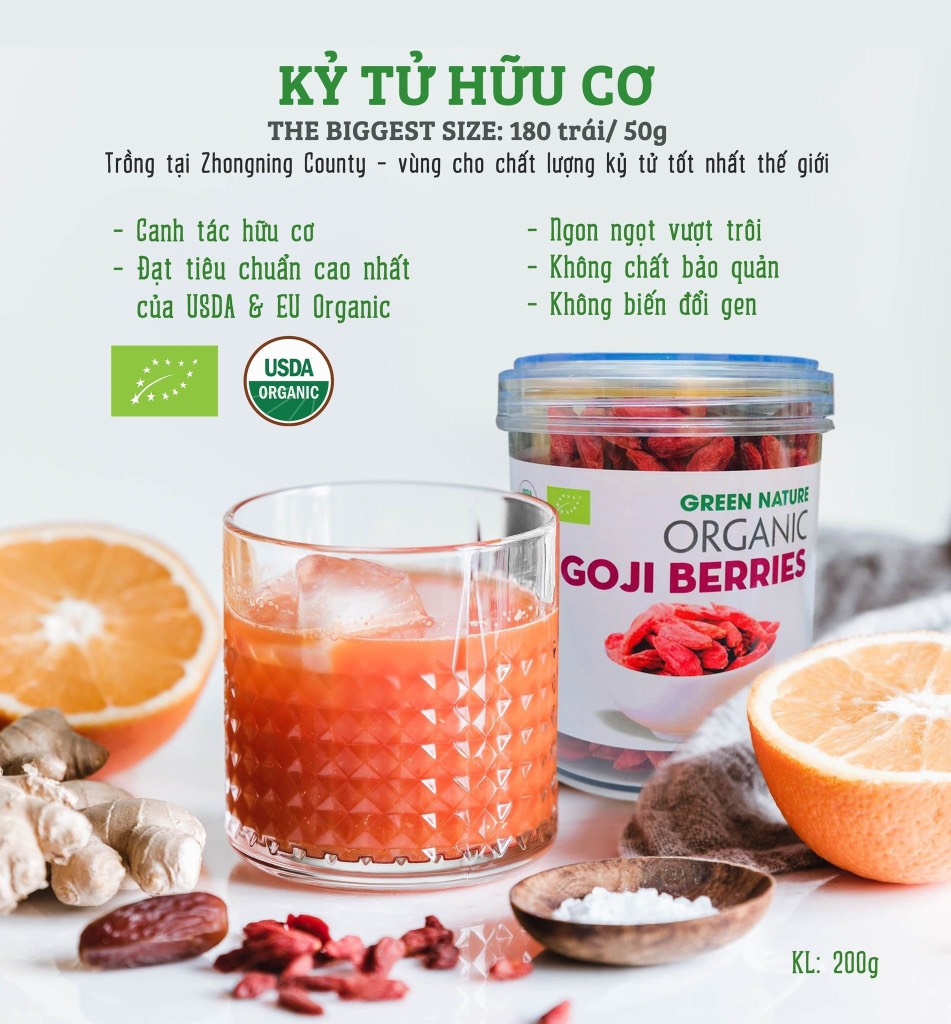 Kỷ tử hữu cơ Green Nature 200g