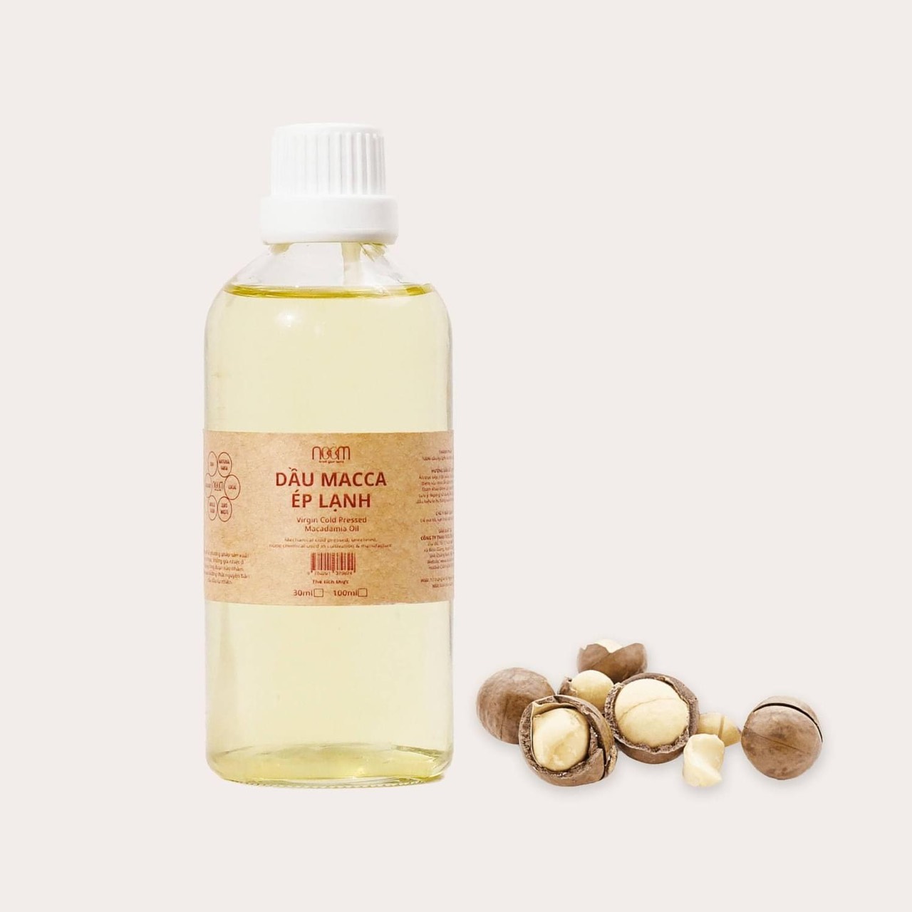 Dầu hạt Macca ép lạnh Noom (cold pressed Macadamia oil Noom)