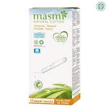 Tampon có cần đẩy 4 giọt hữu cơ Masmi (14m)