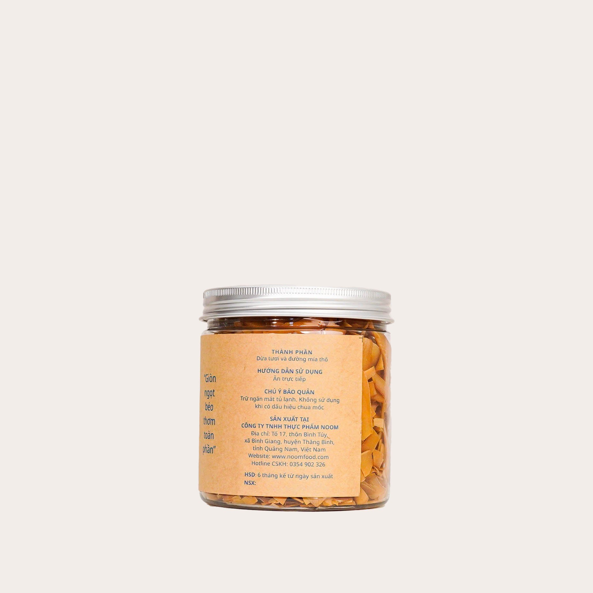 Dừa sấy bằng đường mía thô 150gr - Noom