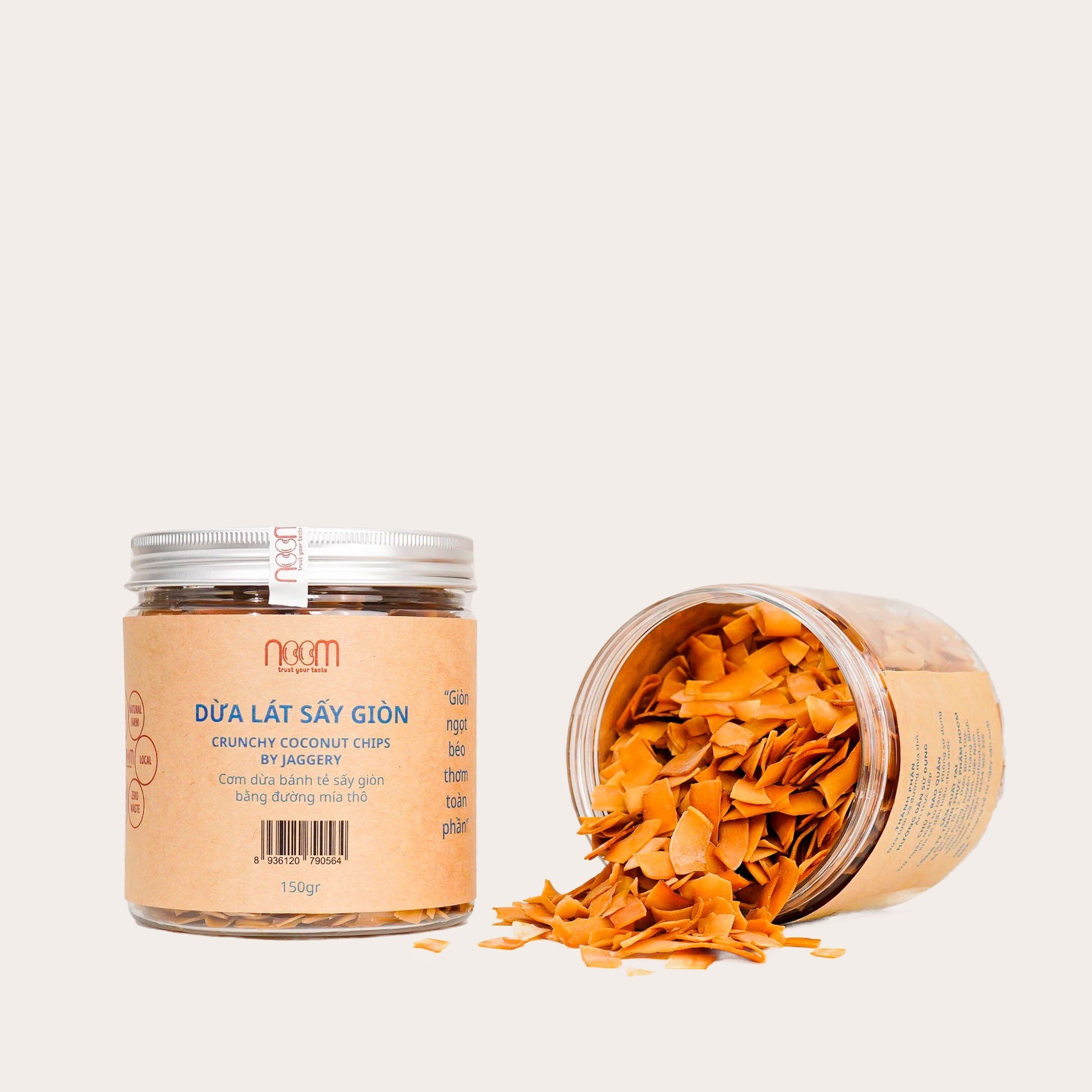 Dừa sấy bằng đường mía thô 150gr - Noom