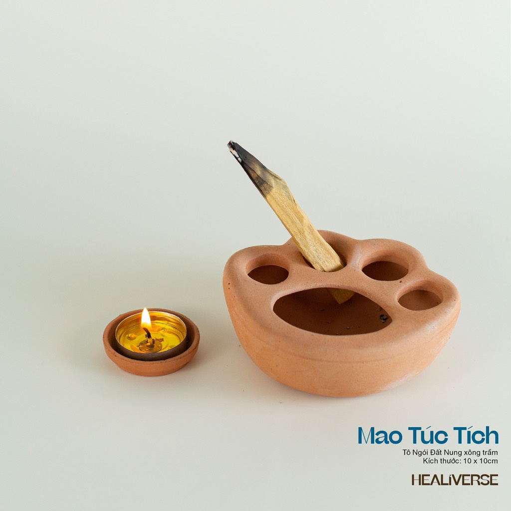 Khay xông trầm đất nung - Healiverse