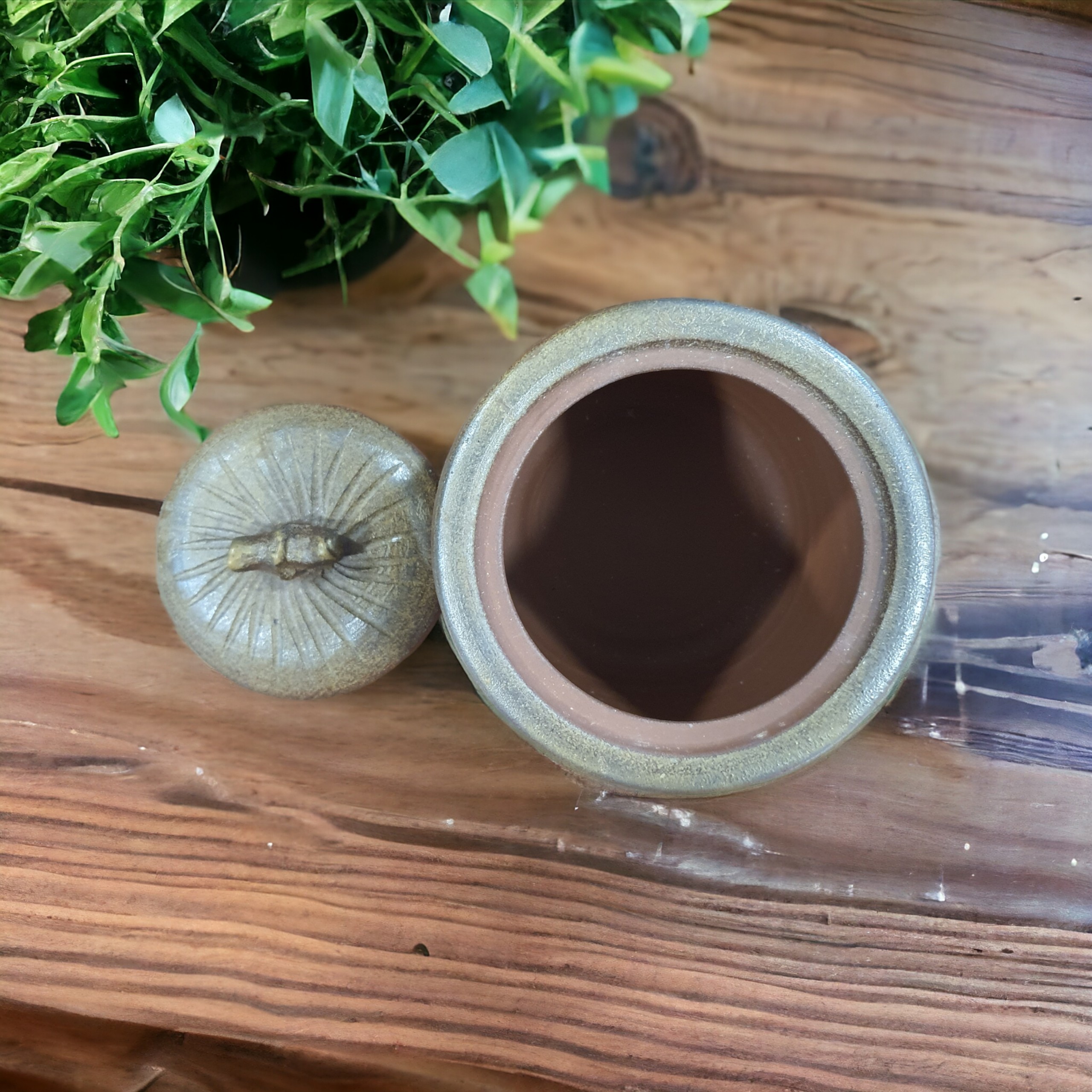 Bộ Ấm trà & Hũ Gốm Hỏa Biến Ninh Bình (không tráng men, kỹ thuật nung Bizen)