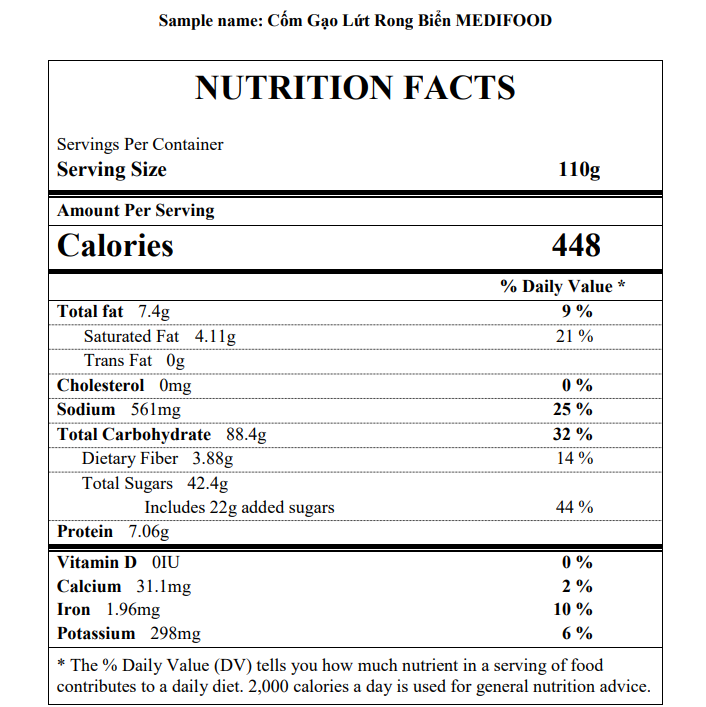 Thanh Cốm gạo lứt rong biển tỏi ớt Medifood