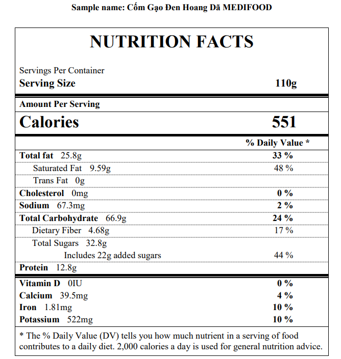 Thanh Cốm gạo đen hoang dã Medifood