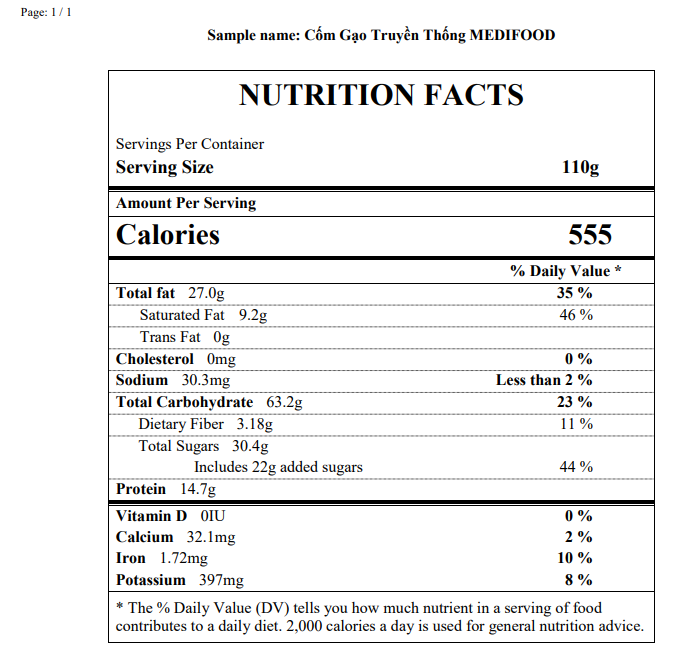 Thanh bánh lẻ Cốm gạo Medifood