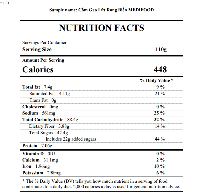 Thanh bánh lẻ cốm gạo lứt rong biển tỏi ớt Medifood