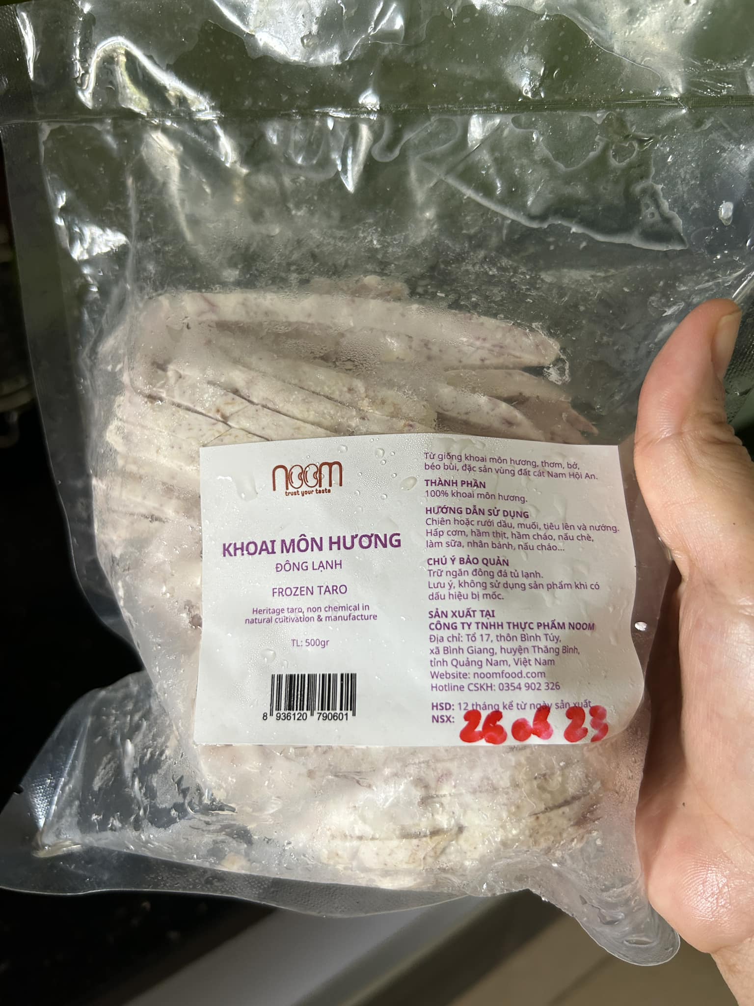 KHOAI MÔN HƯƠNG ĐÔNG LẠNH (dạng que hoặc dạng cắt 4) 500gr