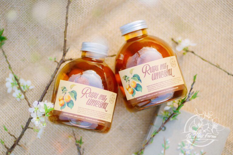 Rượu mơ umeshu 500ml - Lá Mây Farm