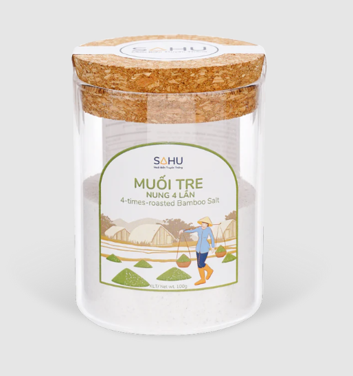 Muối biển Sahu premium - loại nhỏ (muối tiêu, muối ớt, muối ruốc, hoa muối, muối tre)
