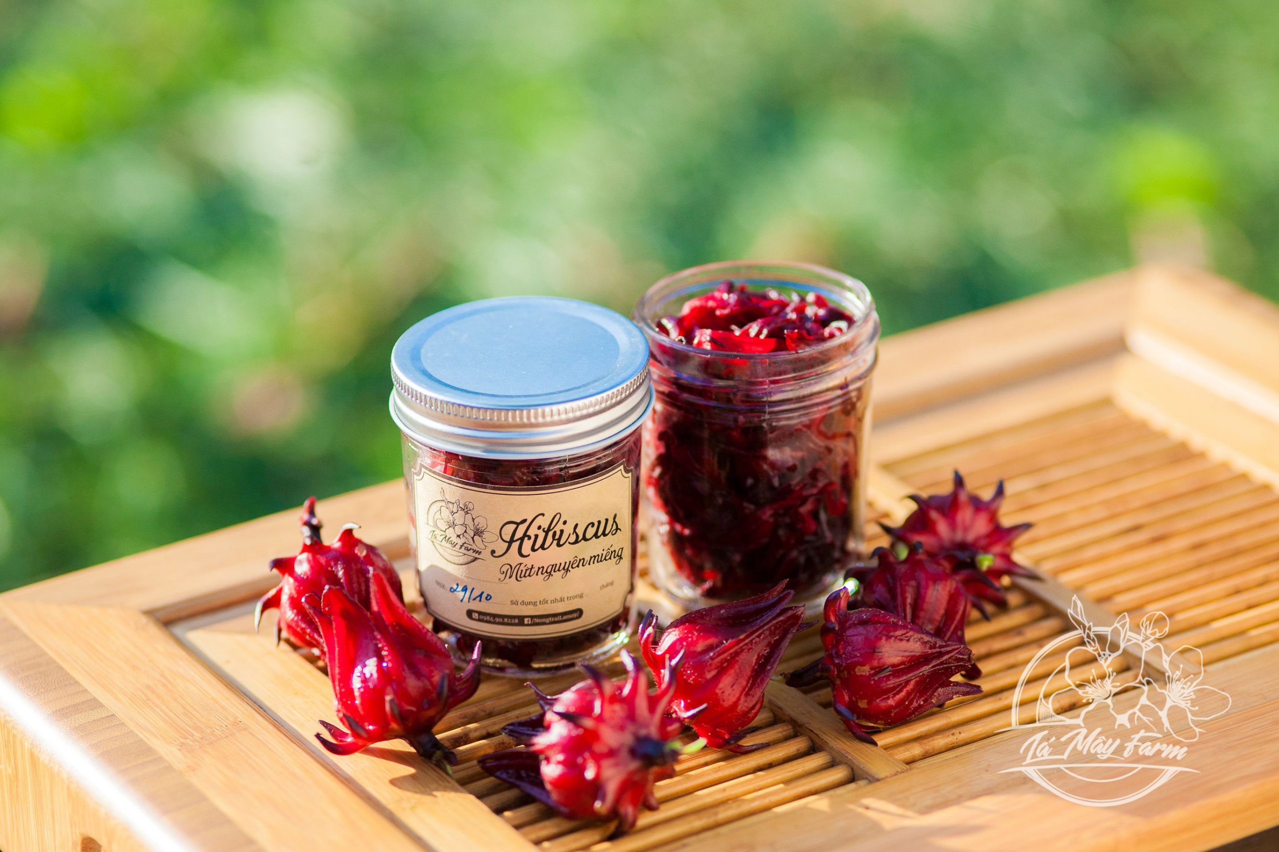 Trà Hibiscus,  Mứt Hibiscus, Siro Hibiscus - Lá Mây Farm