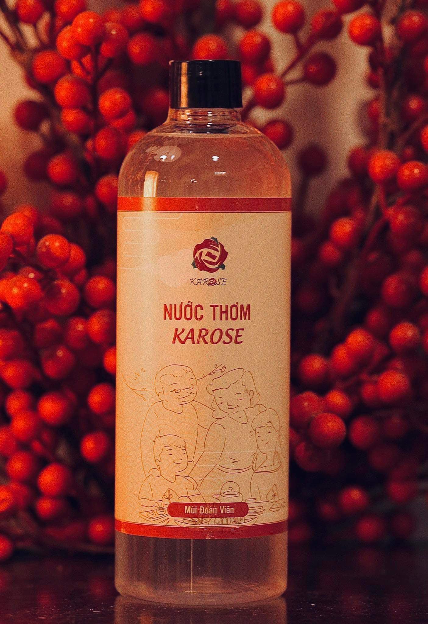 Nước thơm Karose - 500ml (nước cất cây mùi già, tinh dầu mùi già, nước cất hoa hồng cổ)