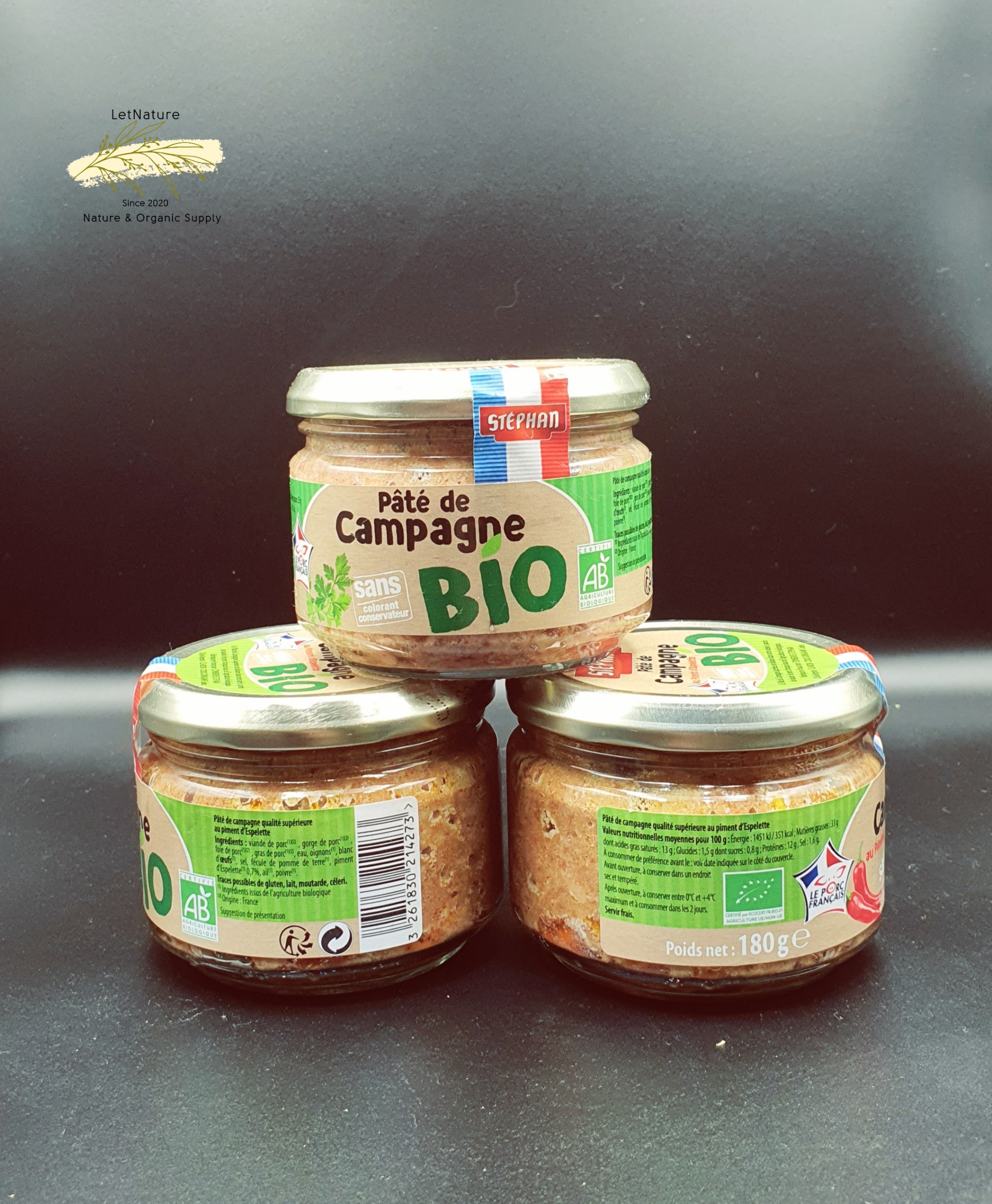 Pate đồng quê hữu cơ Stephan vị truyền thống (180g)
