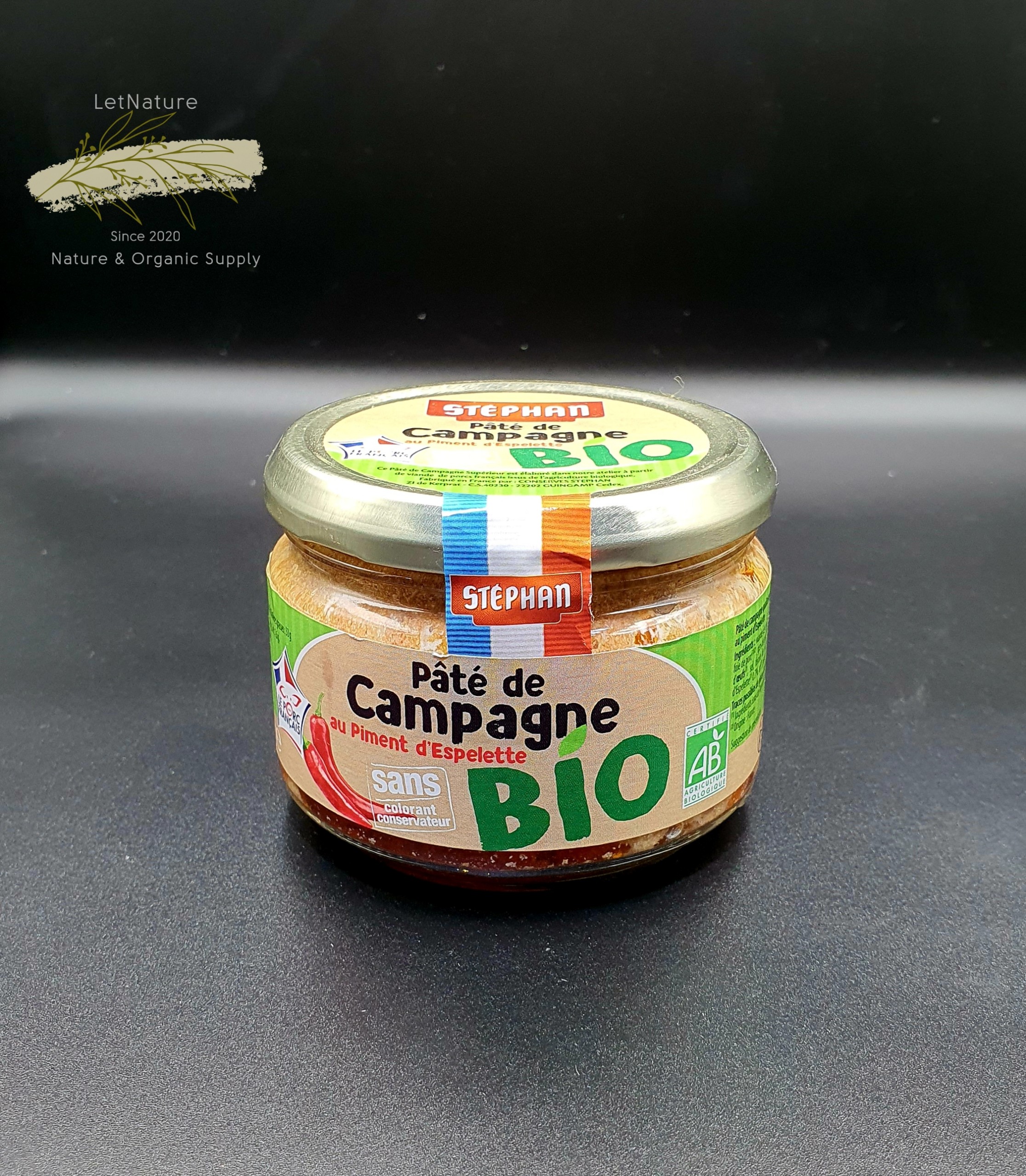 Pate đồng quê vị ớt đỏ hữu cơ Stephan (180g)