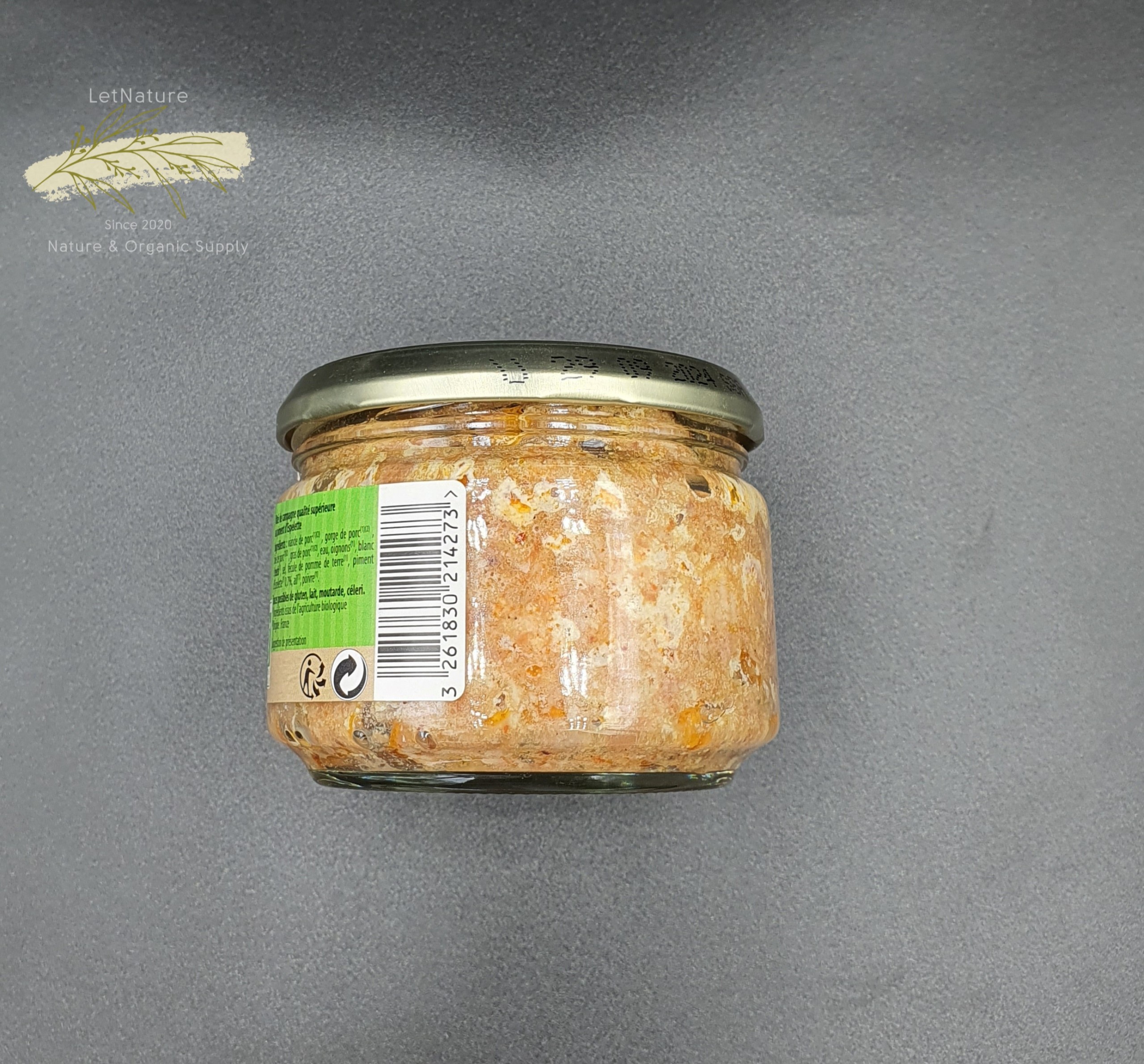 Pate đồng quê vị ớt đỏ hữu cơ Stephan (180g)