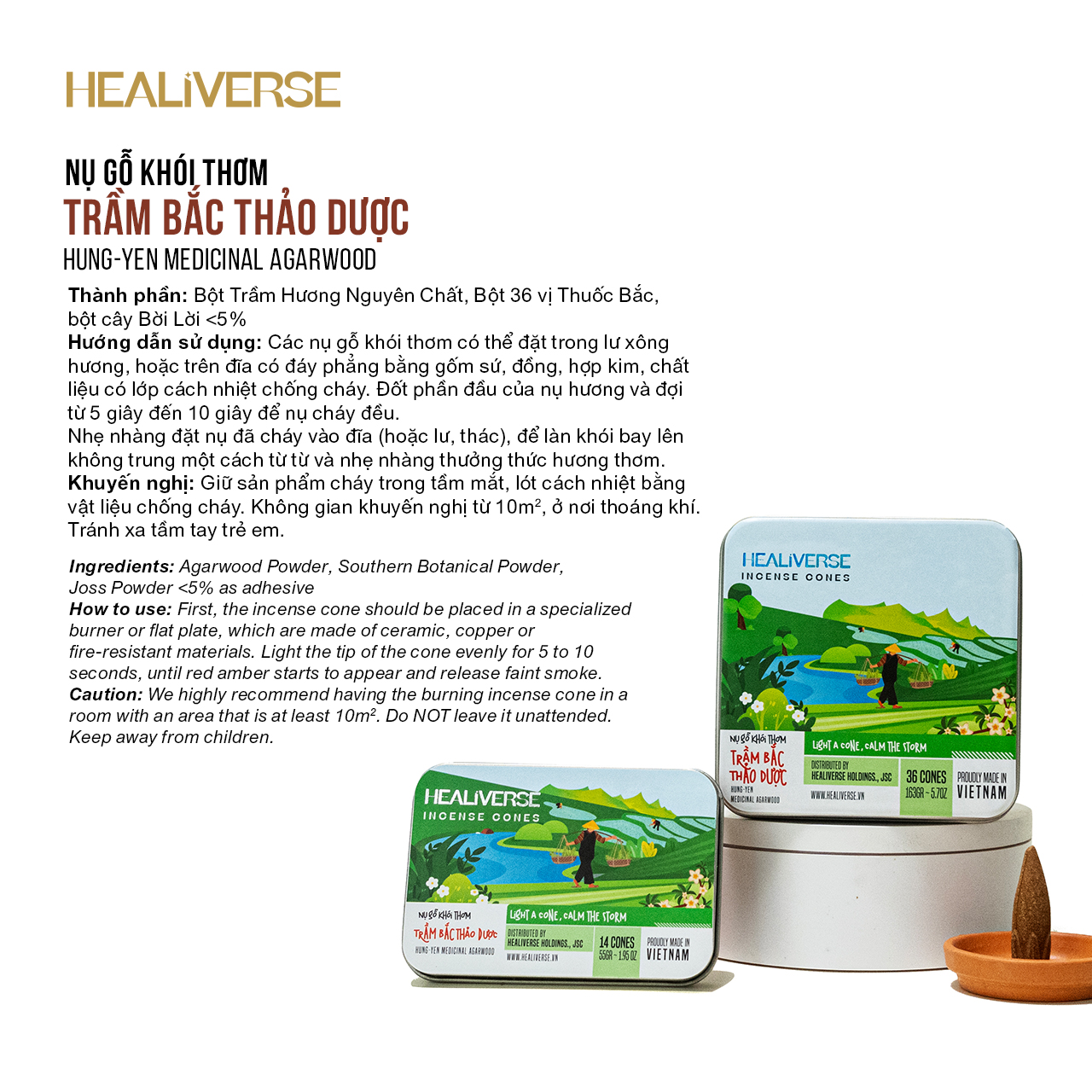 Trầm Bắc Thảo Dược (Hung-Yen Medicinal Agarwood)