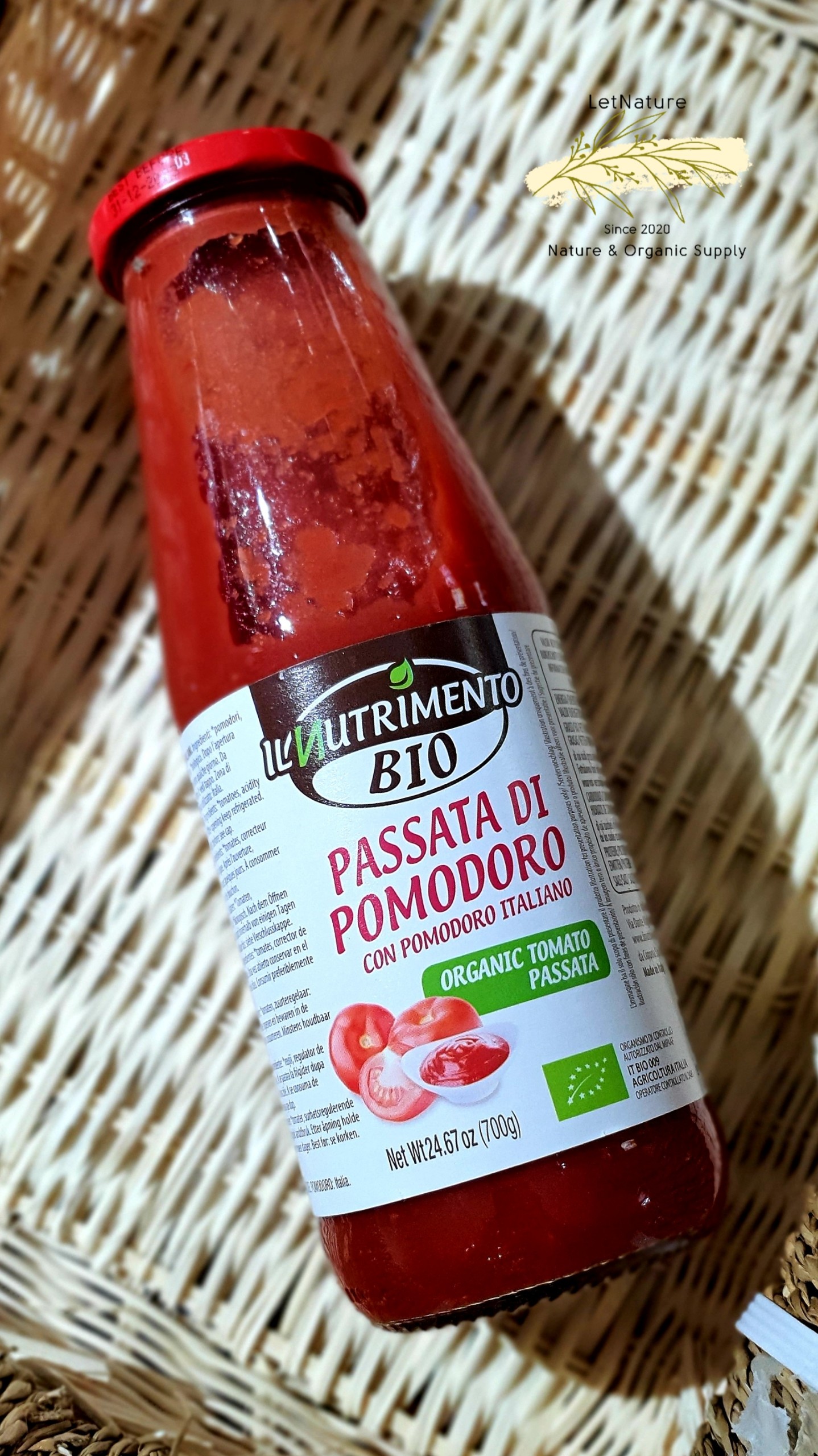 Sốt cà chua Ý Hữu cơ IL Nutrimento 700g