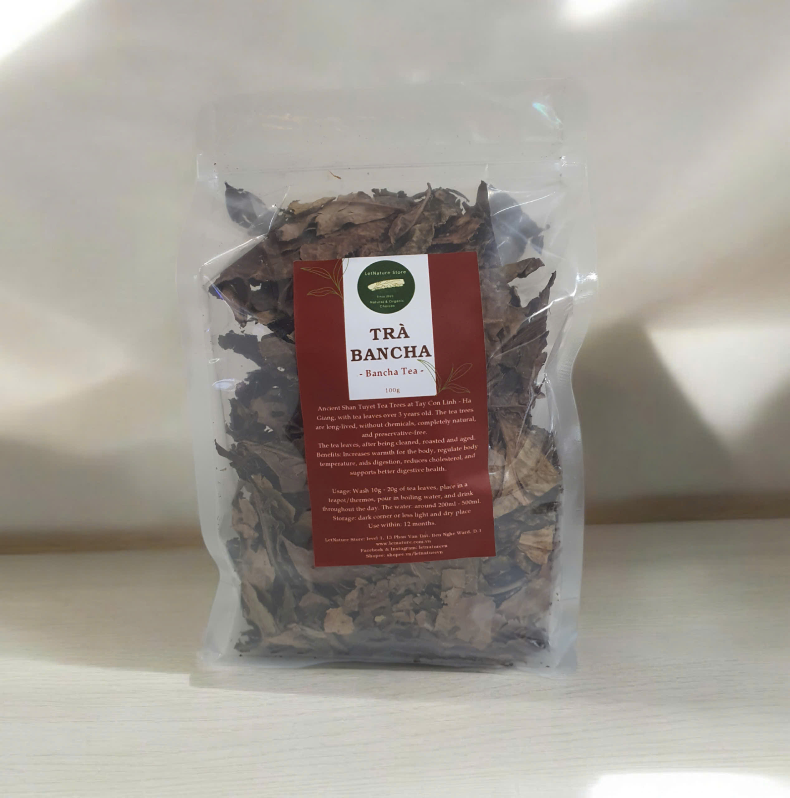 Trà Bancha 3 năm hạ thổ (trà Shan Tuyết cổ thụ Hà Giang) - 100g/200g/500g