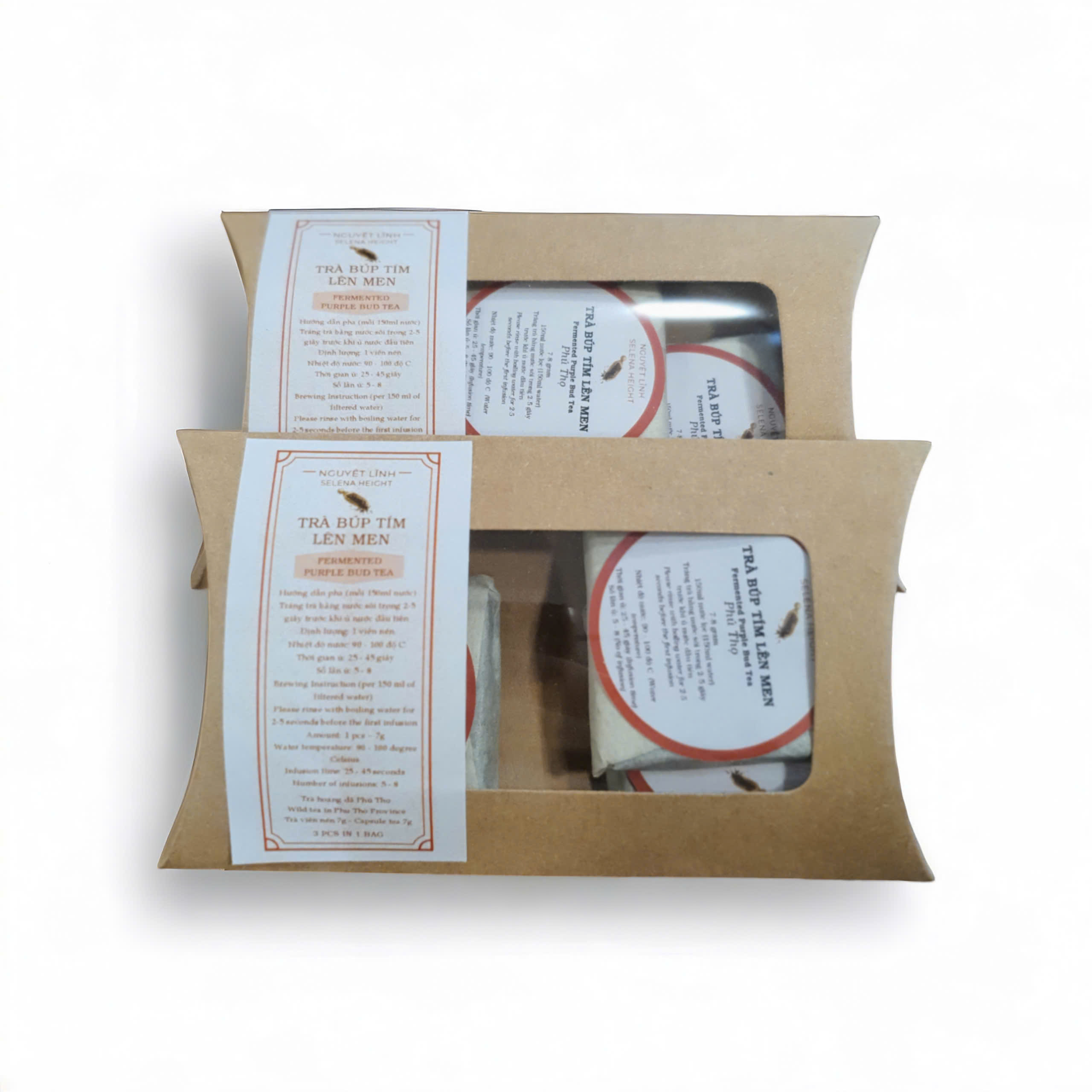 Trà búp tím Phú Thọ lên men 7g (trà hoang dã Phú Thọ)