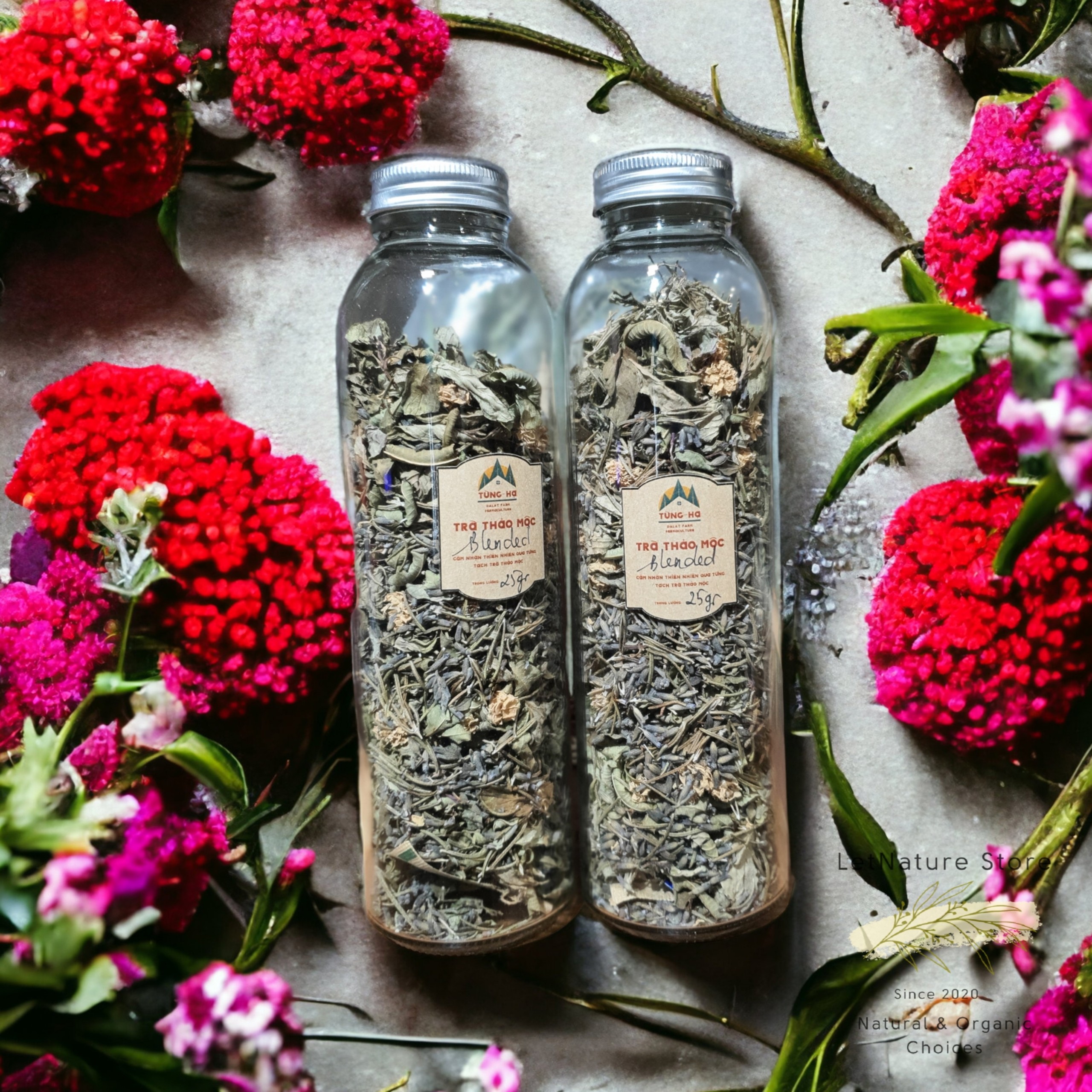 Trà thảo mộc tía tô/ cỏ ngọt - Tùng Hạ Farm
