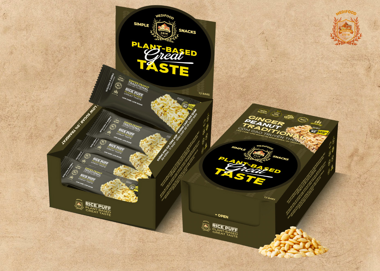 Thanh bánh lẻ Cốm gạo Medifood