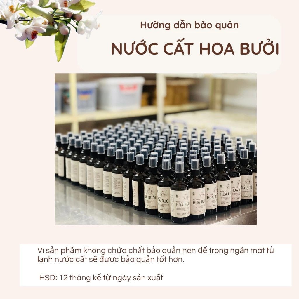 Nước cất hoa bưởi 100ml - VietHerb