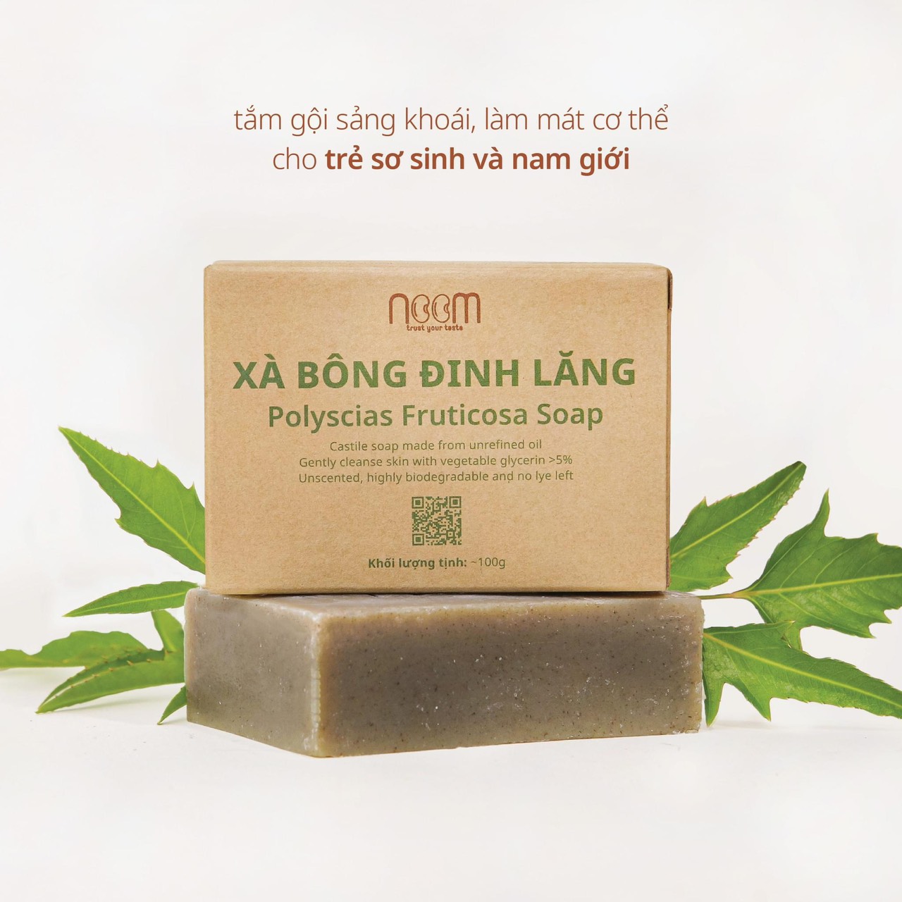 Xà bông rau củ Noom 100gr - Vegetable oil castile soap