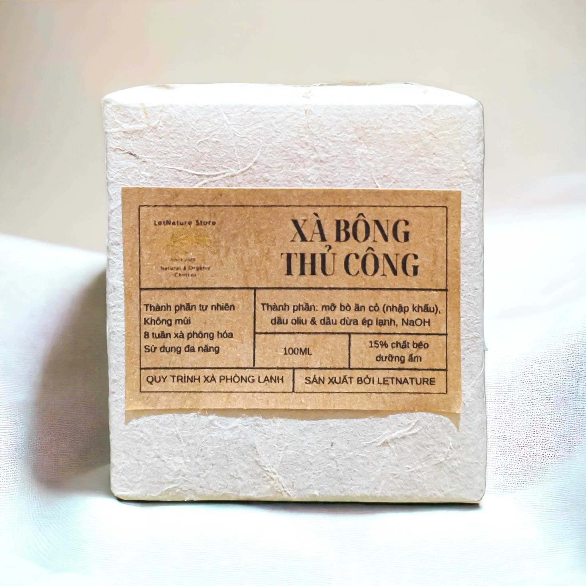 Xà bông handmade từ mỡ bò ăn cỏ (Grassfeed Beef Tallow handmade soap) - LetNature