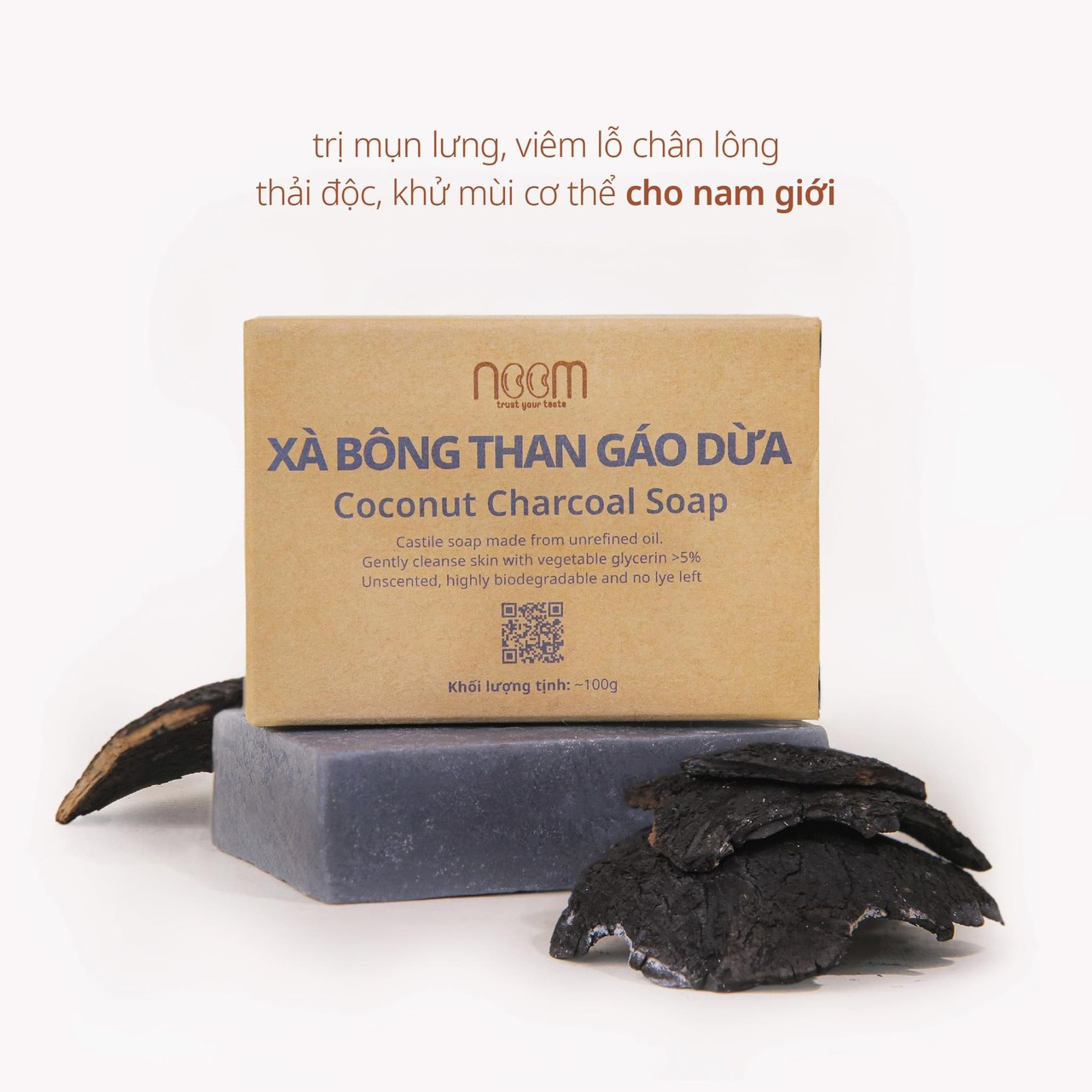Xà bông rau củ Noom 100gr - Vegetable oil castile soap