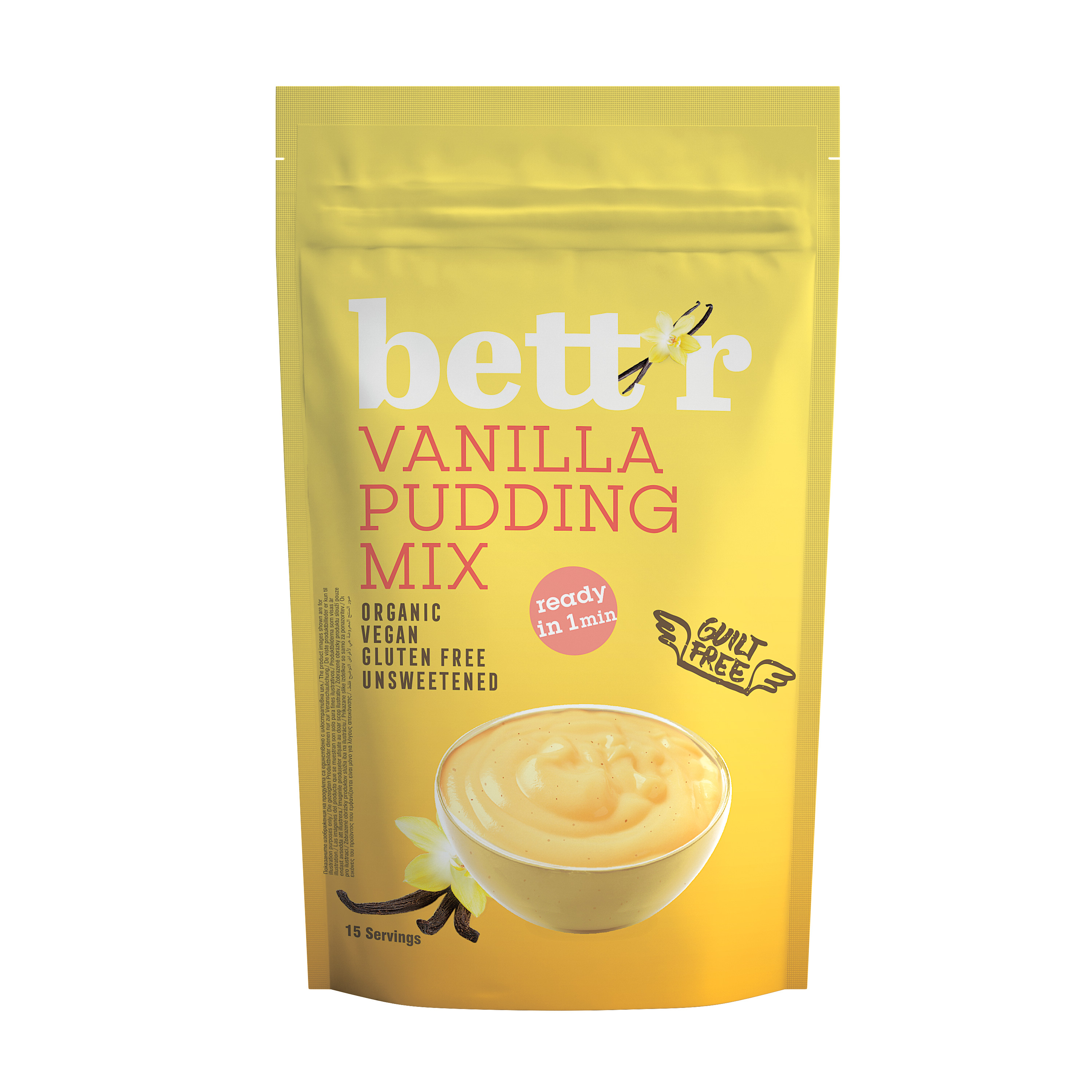 Bột làm bánh pudding hữu cơ vị Vanilla Brett'r 150g