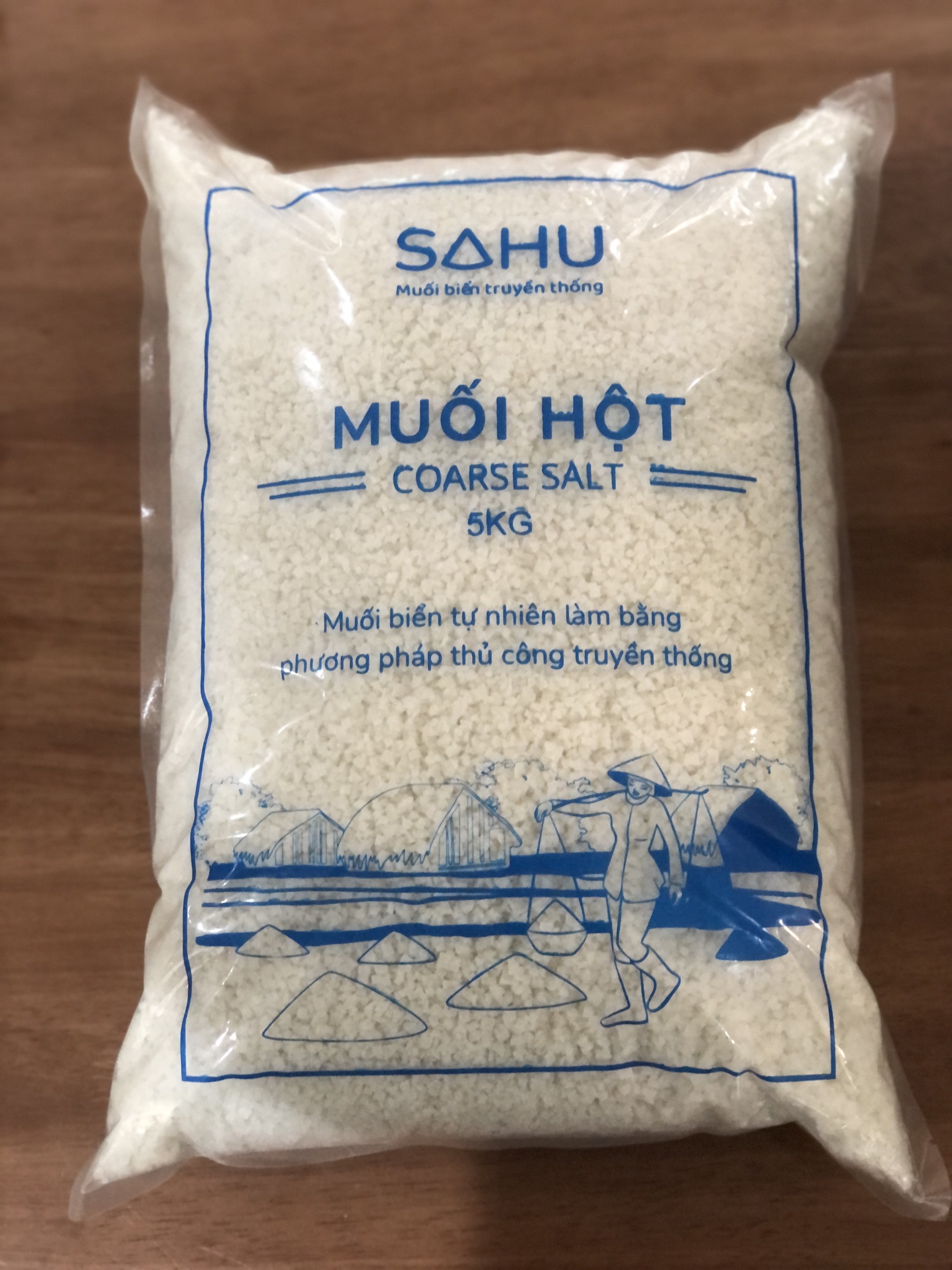 Muối biển truyền thống Sahu (muối hột, muối bọt, muối hầm, hoa muối, muối tre) - loại lớn