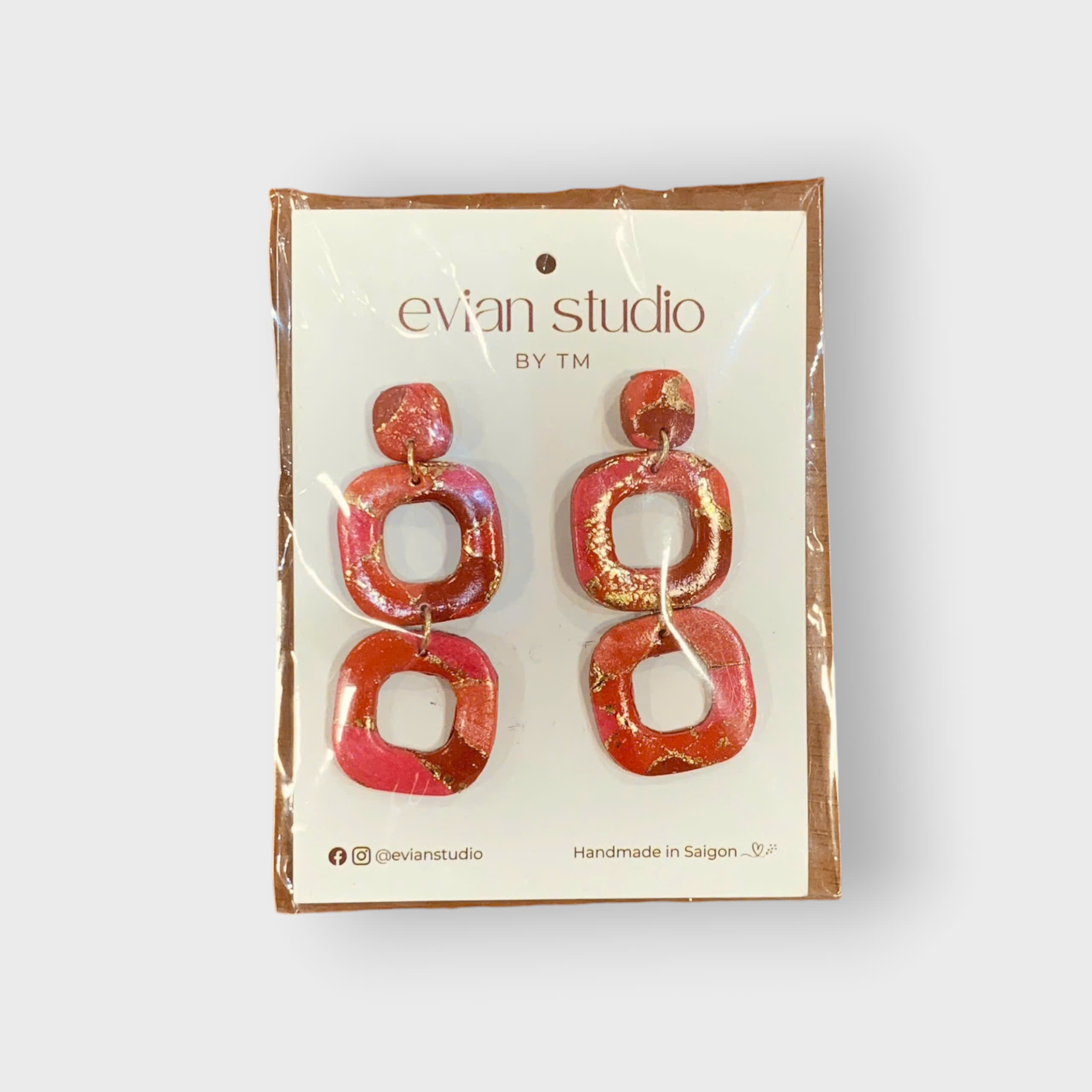 Bông tai Ceramic Clay Evian Studio