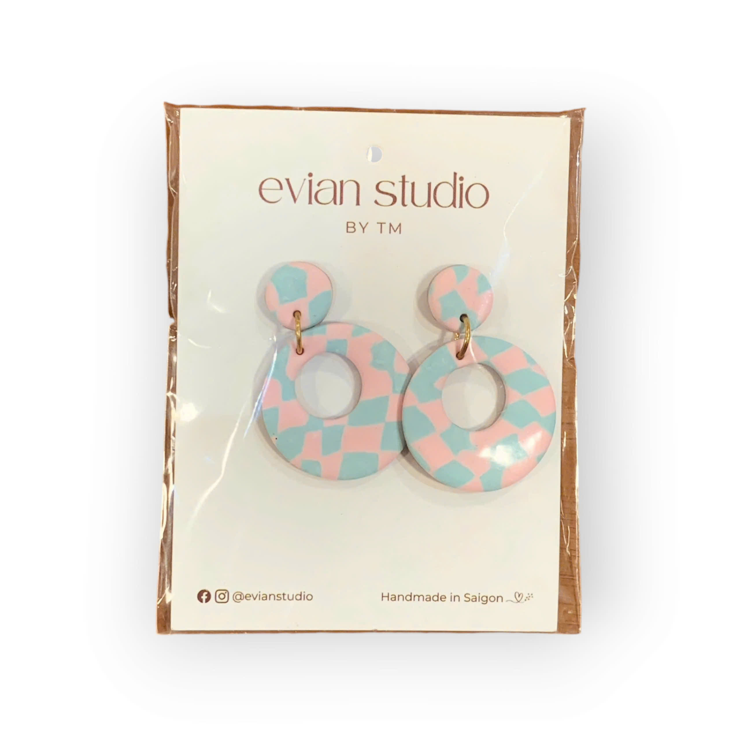 Bông tai Ceramic Clay Evian Studio