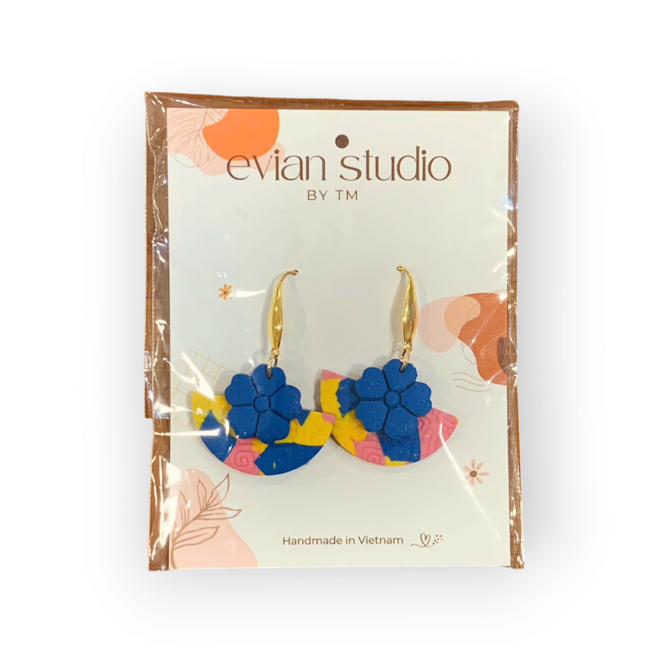 Bông tai Ceramic Clay Evian Studio