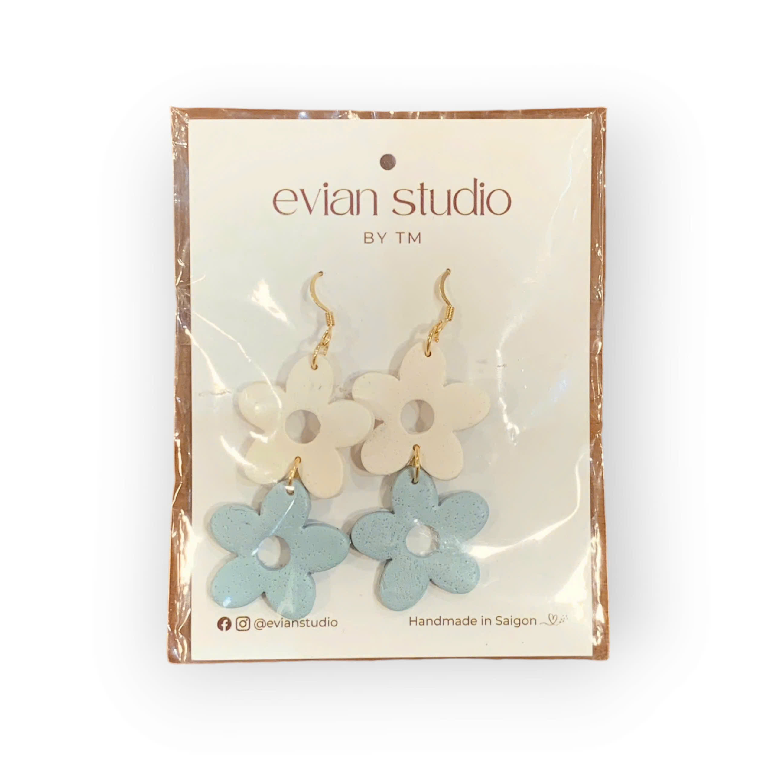 Bông tai Ceramic Clay Evian Studio