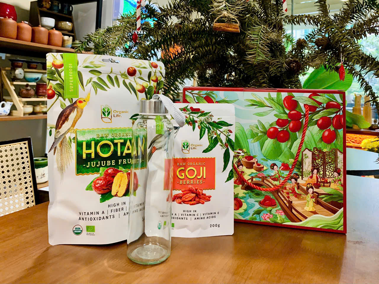 Combo Táo Đỏ Hotan Organic Life 500g & Kỷ Tử Đỏ Hữu Cơ 200g